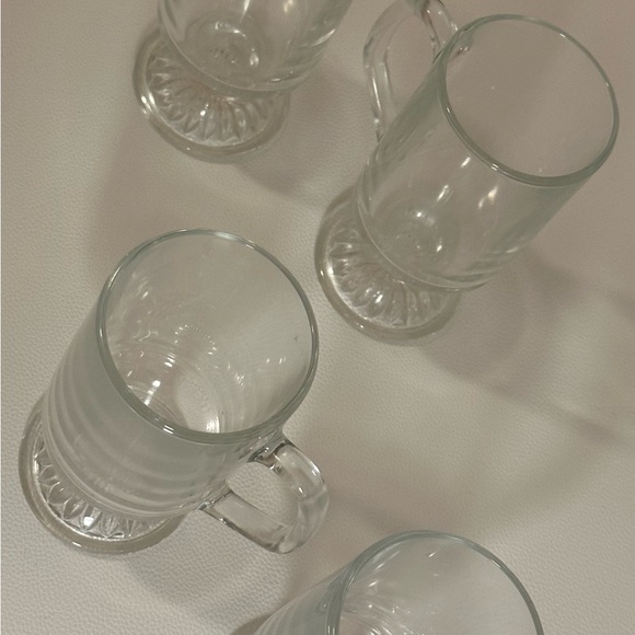 Set 4 Vintage Style Irish Coffee Glass Mugs – Clear Pedestal Footed Cups Bar - Picture 15 of 16
